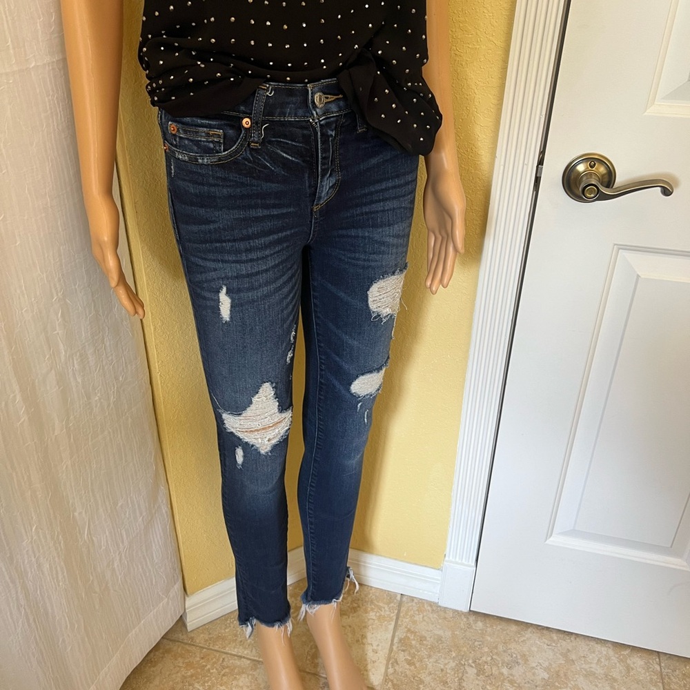 Gap distressed skinny jeans